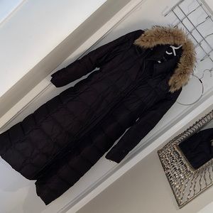 Long black winter jacket